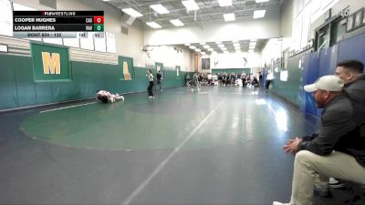 132 lbs Cons. Round 5 - Logan Barrera, Ramona vs Cooper Hughes, Casteel