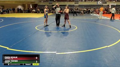 215 lbs Placement (4 Team) - Keaton Schettler, Adrian vs Kayden Rosendahl, Wabasso