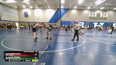 135 lbs Cons. Round 2 - Blaklee Munns, Bear River Wrestling Club vs Alejandro Ruiz, West Jordan