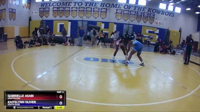 130 lbs Quarterfinal - Kaitelynn Oliver, South Dade vs Gabrielle Asabi, Unattached