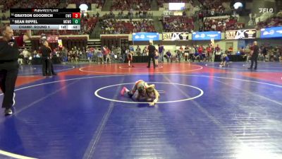 62 lbs Champ. Round 1 - Sean Riffel, Magic City Wrestling Club vs Grayson Goodrich, Chinook Wrestling Club