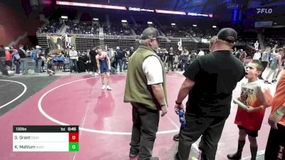 130 lbs Final - Gabe Grant, Cody WC vs Kane Mahlum, Rustler WC