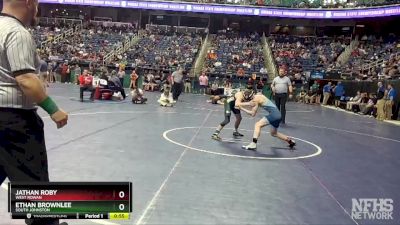 3A 113 lbs Cons. Round 2 - Ethan Brownlee, South Johnston vs Jathan Roby, West Rowan