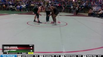 1 - 285 lbs Semifinal - Logan Looney, Grundy vs Devon Johnson, Northampton High School