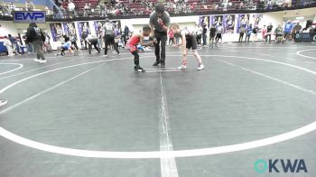 64 lbs Quarterfinal - Gus Green, Tuttle Wrestling Club vs Lamario Ramsey, Del City Little League