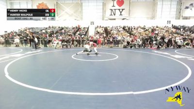 90 lbs Champ. Round 1 - Hunter Walpole, Duanesburg-Schoharie Youth Wrestling vs Henry Hicks, Club Not Listed