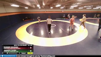 121-130 lbs Round 3 - Gunner Knudsen, Sanderson Wrestling Academy vs Andrew Olsen, Champions Wrestling Club