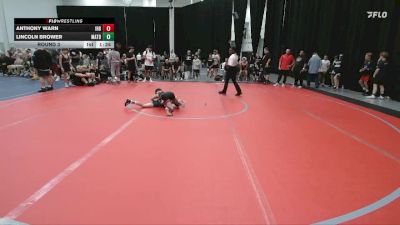 72 lbs Round 3 - Lincoln Brower, Mat Assassins Black vs Anthony Warn, Iron Horse Blue