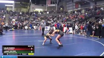 90-99 lbs Round 2 - Lainie Galvan, Bobcat Wrestling Club vs Lillie Marco, Sibley Ocheyedan