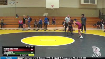 103 lbs Cons. Round 5 - Noah Soto, Redwave Wrestling vs Aaden Del Toro, Del Toro