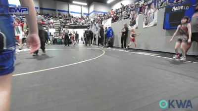 54 lbs Rr Rnd 1 - EvieDale Arrington, Comanche Takedown Club vs Elowen Upton, Harrah Little League Wrestling