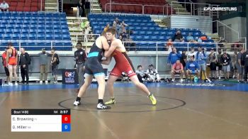 220 lbs Cons 16 #2 - Cullen Browning, Indiana vs Dillyn Miller, Nebraska