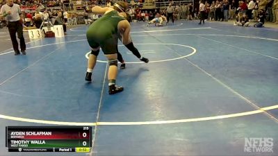 215 lbs Cons. Round 2 - Timothy Walla, West Fargo vs Ayden Schlafman, Bismarck