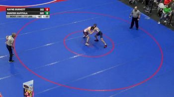 117 lbs Quarterfinal - Kayne Burkett, Chestnut Ridge vs Hunter Kapitula, Harveys Lake