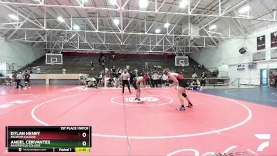 197 lbs 1st Place Match - Dylan Henry, Palomar College vs Angel Cervantes, Bakersfield College