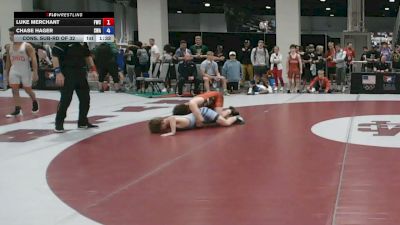55 kg Cons. Sub-rd Of 32 - Luke Merchant, Franklin Wrestling Club vs Chase Hager, Sanderson Wrestling Academy