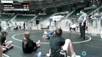85 lbs Rr Rnd 1 - Bree Leyba, Team Tulsa Girls vs Paisley Jones, SW Girls