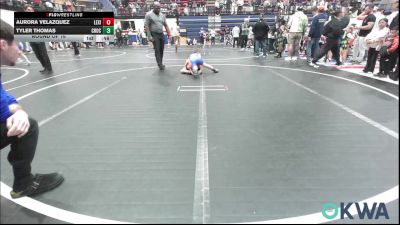 64 lbs Round Of 16 - Aurora Velazquez, Lexington Wrestling Club vs Tyler Thomas, Choctaw Ironman