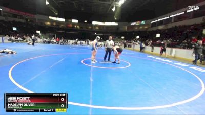 165 lbs Quarterfinal - MADELYN OLIVER, Ben Franklin vs Aidri Pickett, Williams High School