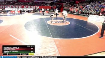 1A 106 lbs Cons. Semi - Austin Hagevold, Woodstock (Marian) vs Owen Petersen, Coal City