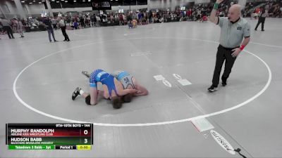 144 lbs Cons. Round 2 - Murphy Randolph, Abilene Kids Wrestling Club vs Hudson Babb, Backyard Brawlers Midwest