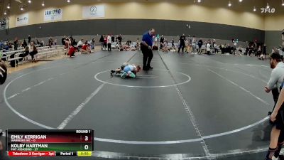 44 lbs Round 1 (10 Team) - Emily Kerrigan, Warriors WC vs Kolby Hartman, Mat Assassins