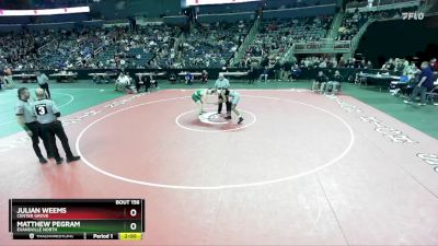 175 lbs Quarterfinal - Julian Weems, Center Grove vs Matthew Pegram, Evansville North