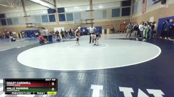 130lbs Cons. Round 3 - Halle Manning, Ilwaco (Girls) vs Hailey Carswell, Monroe (Girls)
