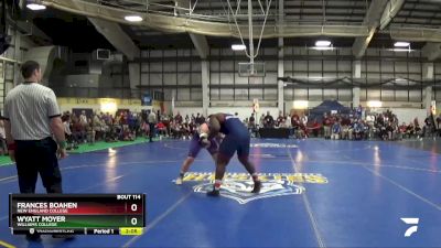 285 lbs Prelim - Frances Boahen, New England College vs Wyatt Moyer, Williams College