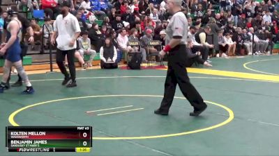 138 lbs 3rd Place Match - Benjamin James, Sandusky St Mary`s vs Kolten Mellon, Wadsworth