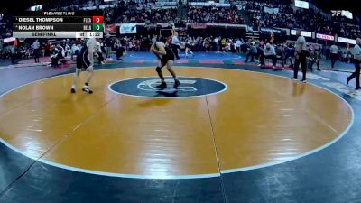 AA - 126 lbs Semifinal - Diesel Thompson, Flathead (Kalispell) vs Nolan Brown, Belgrade