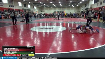 95 lbs Semifinal - Logan Crandall, Evansville Wrestling Club vs Gannon Faber, FMT/MCW Redbulls