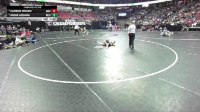 D3-113 lbs Champ. Round 1 - Carson Weiler, Auburndale vs Josue Azuara, Weyauwega-Fremont