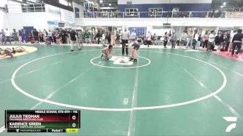 116 lbs Cons. Round 2 - Kaidence Green, Calibur Wrestling Academy vs Julius Tiedman, Tallwood Wrestling Club