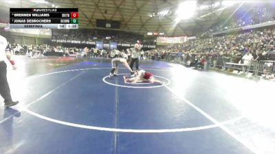 Boys 4A 132 lbs Semifinal - Jonas DesRochers, Skyview vs Brennen Williams, South Kitsap