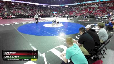 D2-190 lbs Quarterfinal - Silas Dailey, Plymouth vs Carson Loshaw, Belleville/Mont./New Gl.