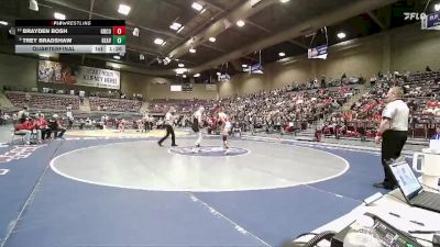 2A 126 lbs Quarterfinal - Trey Bradshaw, Beaver vs Brayden Bosh, Grand County