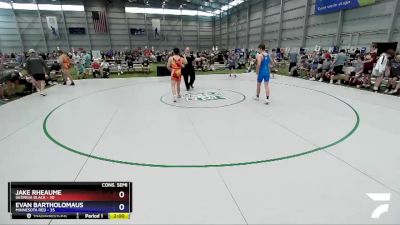 160 lbs 4th Wrestleback (16 Team) - Jake Rheaume, Georgia BLACK vs Evan Bartholomaus, Minnesota Red