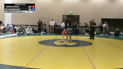 62 lbs Champ. Round 1 - Sophia Schulz, Savage vs Eva Encarnacion, Headhunters Wrestling Club