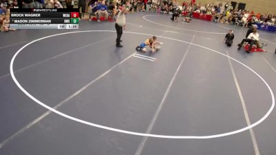 6U - B Quarters - Mason Zimmerman, Hastings Wrestling Club vs Brock Wagner, WCAABE