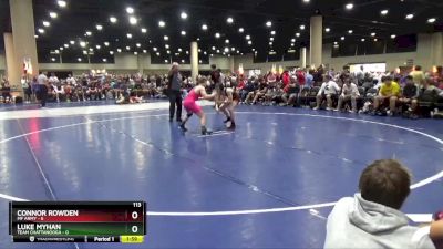 113 lbs Placement Matches (32 Team) - Luke Myhan, Team Chattanooga vs Connor Rowden, MF Army