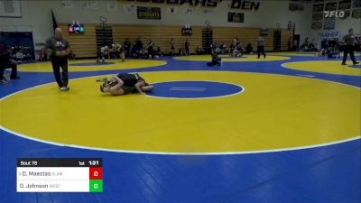 116 lbs Round Of 32 - Destin Maestas, SLAM Academy (NV) vs Darion Johnson, West Linn (OR)