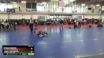 70 lbs Round 1 - Cyrus Perkins, St. Luke Youth Wrestling vs Teddy Mutzberg, Teknique Wrestling