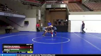 152 lbs Quarterfinal - Preston McAninch, Folsom High School Wrestling vs Angelo Barahona, California