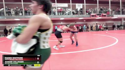 160 lbs Quarterfinal - Raiden Whitmore, South Fremont High School vs Xander Zollinger, Skyline High School