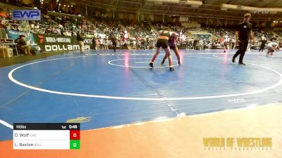 110 lbs Consi Of 8 #2 - Denver Wolf, Cowboy Wrestling Club vs Louie Baxton, Bulls Wrestling