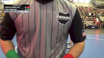 130 lbs Champ. Round 1 - Griffin Garrett SE3, Logan Elm Braves vs Rory Webb SW5, Beavercreek Wrestling