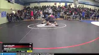 170 lbs Cons. Round 1 - Clae Holling, Liberty (Spangle) vs Sergio Galicia, Lake Roosevelt