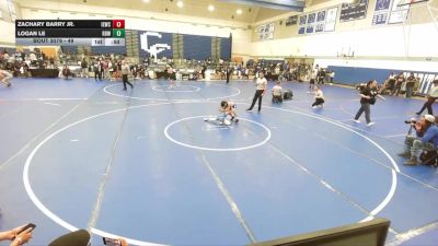 49 lbs 1st Place Match - Logan Le, Rancho Bernardo Wrestling vs Zachary Barry Jr., Inland Elite Wrestling Club