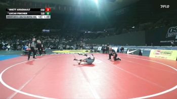 2A/1A Boys 106 1st Place Match - Rhett Arsenault, Culver Boys vs Lucas Fincher, Elgin Boys